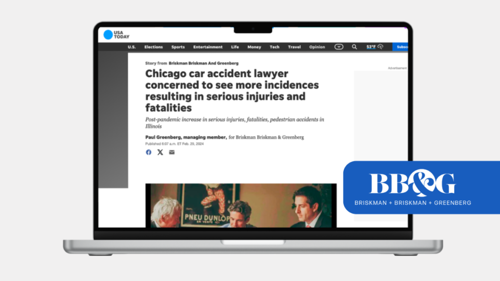 Briskman Briskman & Greenberg Shares Concerns About Rises in Serious Injuries in Chicago with USAToday.com
